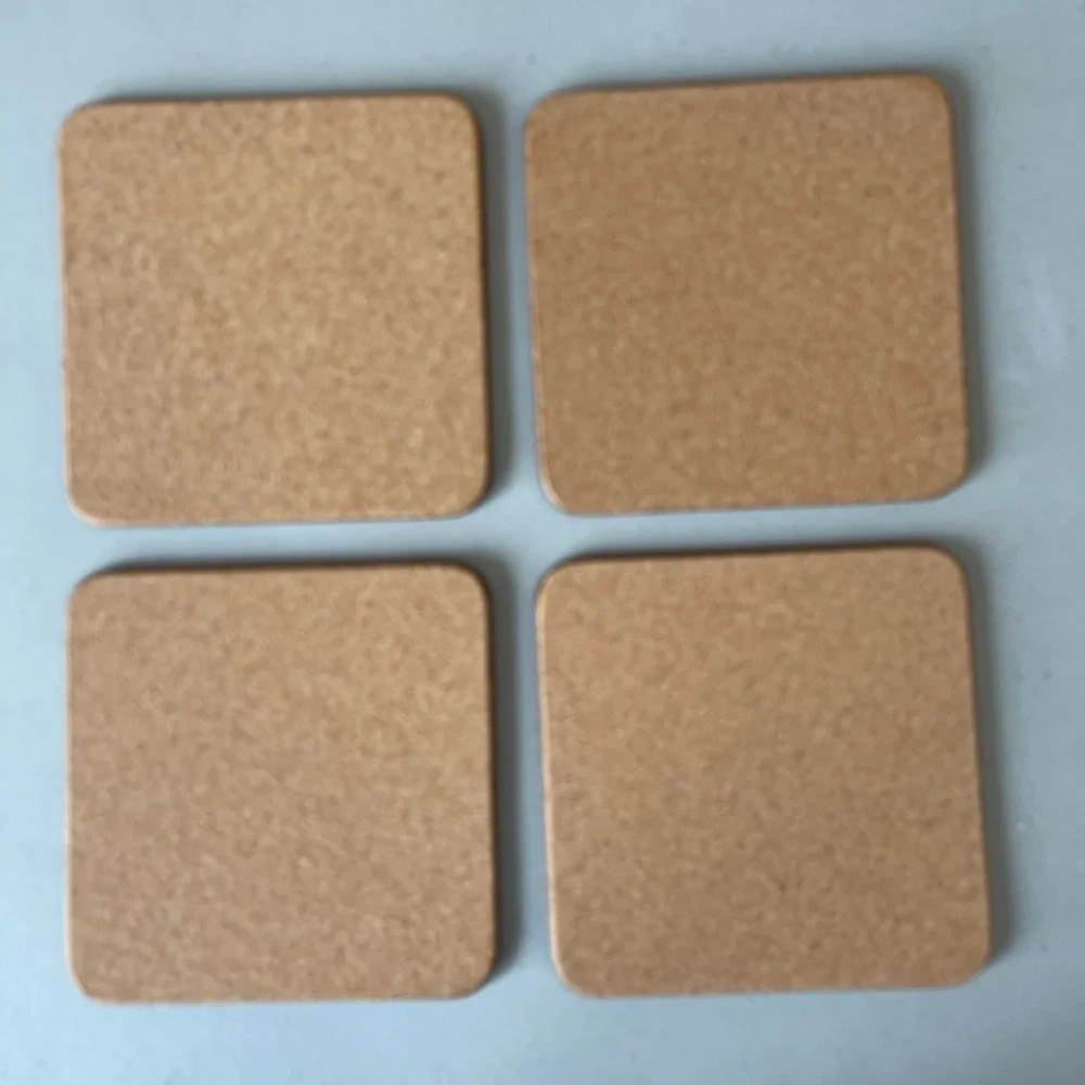 Williams - Sonoma Cheers Coaster set of 4 party holiday drinks  EUC drinks cork